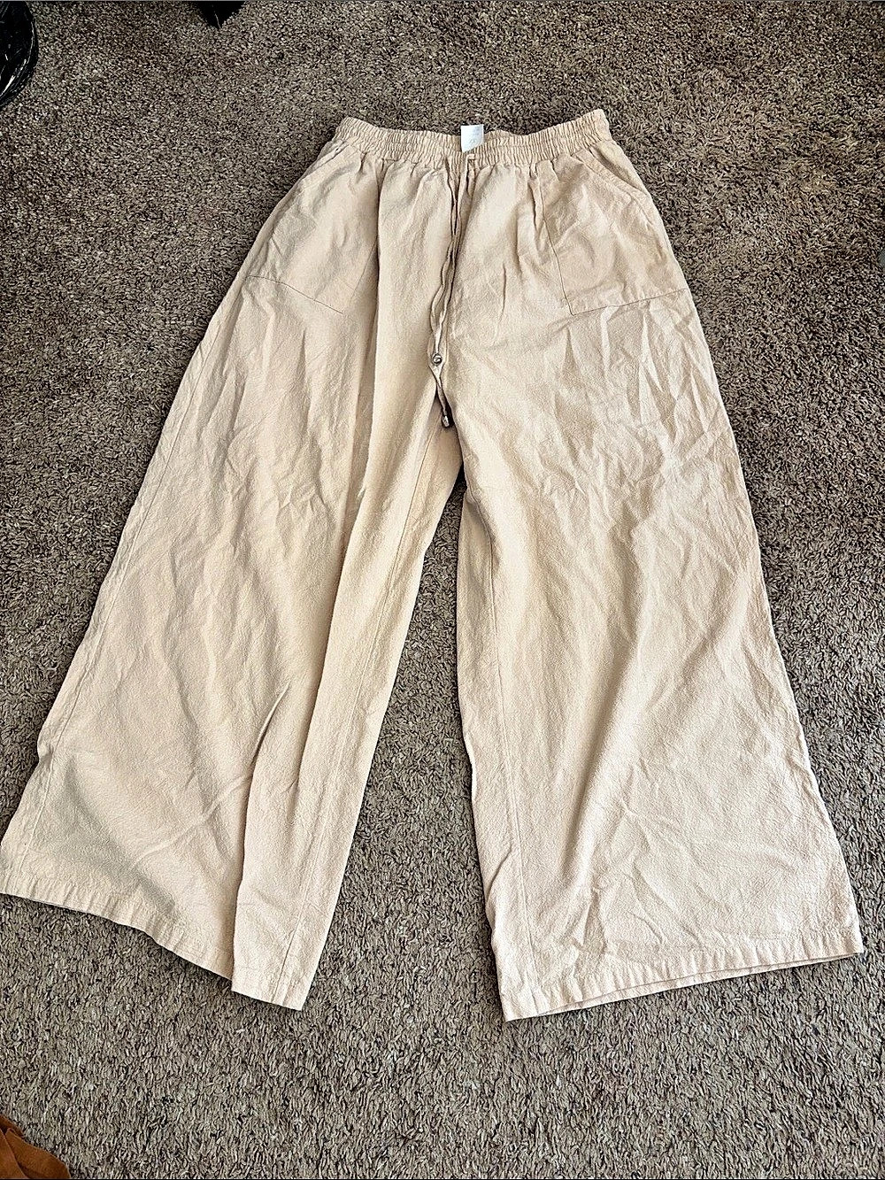 Urban Outfitters Wide Leg Pants in Cream Size XL Like New